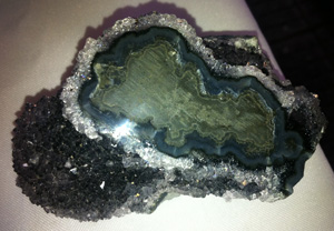 Amethyst and agate geode