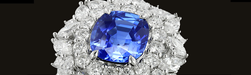 Incredible Kashmir Sapphire ring designed by Kat Florence
